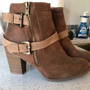 Tan and beige booties. Like new!